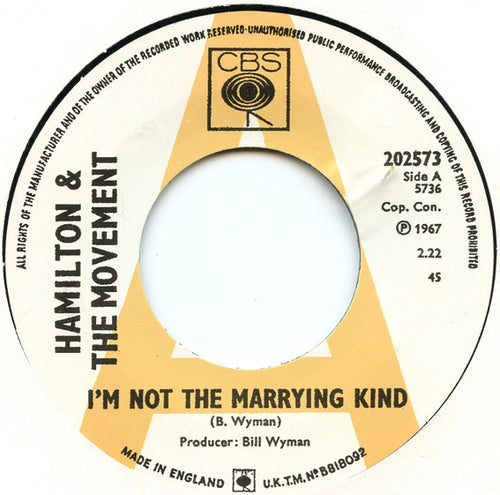 Hamilton & The Movement – I'm Not The Marrying Kind 45