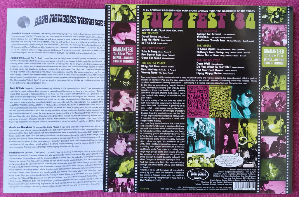 V/A "Fuzz Fest '84" LP Ltd ed/300